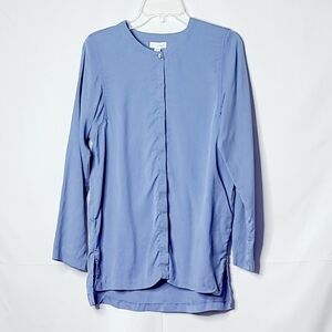 Pure Jill button down scoop neck long sleeve shirt